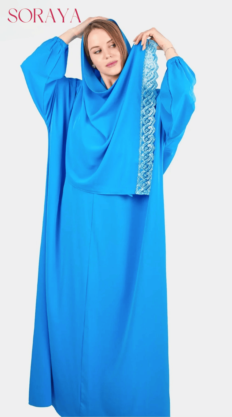 Abaya Dentelle Grise